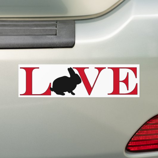 Bunny Lover Bumpersticker (Op auto)