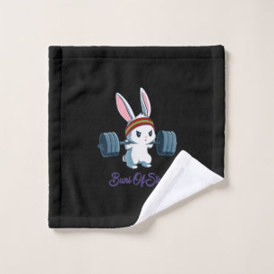 Bunny Lover Gym Workout Funny van Ness Rabbit Bunn Washandje