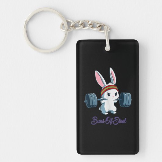 Bunny Lover Gym Workout van Sl Ness Rabbit Bunny Sleutelhanger (Voorkant)