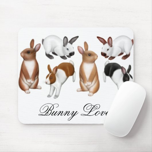 Bunny Lover Mousepad Muismat (Met muis)