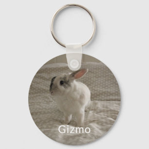 Bunny Lover's gepersonaliseerde foto en naam Keeps Sleutelhanger