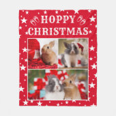 Bunny Lover's Hoppy Christmas  Foto Fleece Deken (Voorkant)