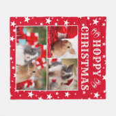 Bunny Lover's Hoppy Christmas  Foto Fleece Deken (Voorkant (Horizontaal))