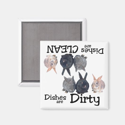 Bunny Lovers Vaatwasser Magneet (Voorkant / Achterkant)