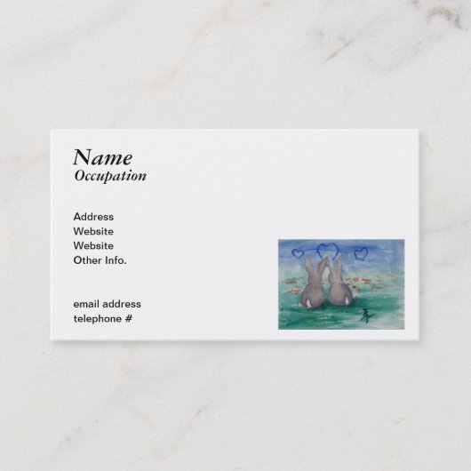 Bunny Lovin' aceo Visitekaartje (Voorkant)