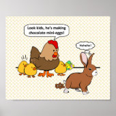 Bunny maakt chocolade poep grappig poster (Voorkant)