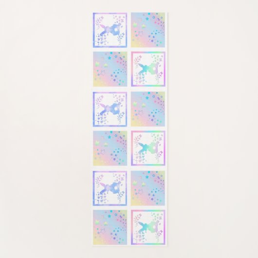 Bunny Magic Square Design Yoga Mat (Voorkant)