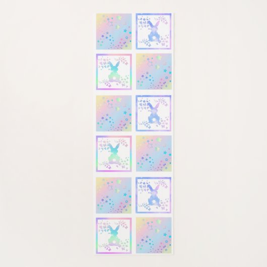Bunny Magic Square Design Yoga Mat (Achterkant)