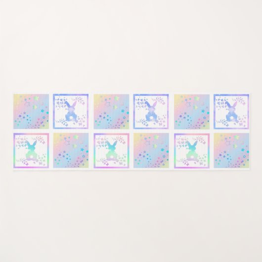 Bunny Magic Square Design Yoga Mat (Voorkant (horizontaal))