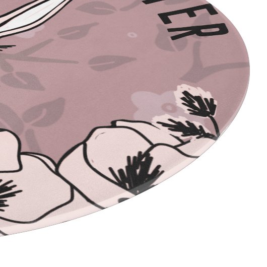 Bunny Magnolia Flower Easter Snijplank (Hoek)