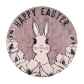 Bunny Magnolia Flower Easter Snijplank (Voorkant)