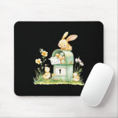 Bunny Mailbox bezorgen met eieren Muismat (Met muis)