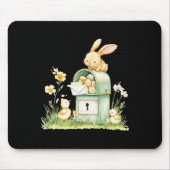 Bunny Mailbox bezorgen met eieren Muismat (Voorkant)