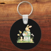 Bunny Mailbox bezorgen met eieren Sleutelhanger (Voorkant)