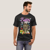 Bunny Maine Coon Cat Happy Paaseieren T-shirt (Voorkant volledig)