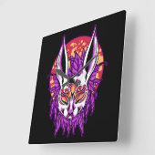 Bunny Mask Vierkante Klok (Hoek)