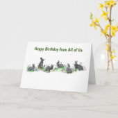 Bunny Meadow kaart (Verjaardag) (Gele Bloem)