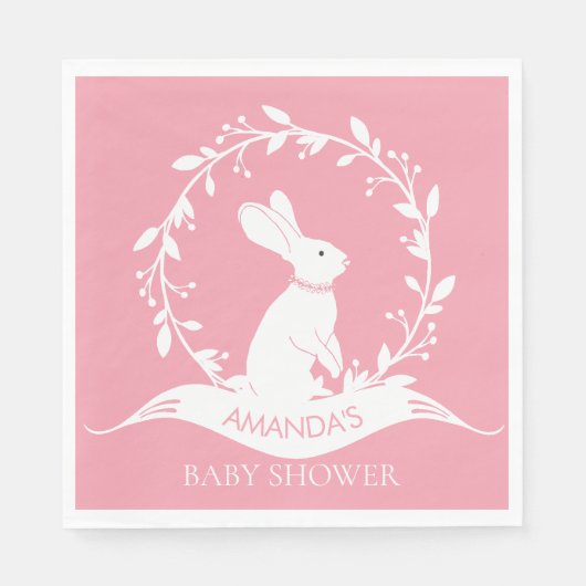 BUNNY Meisjes Baby shower Papieren servetten (Voorkant)