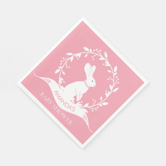 BUNNY Meisjes Baby shower Papieren servetten (Hoek)