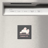 Bunny Meme I Hate My Stud Chungus Life Magneet (Insitu (Vaatwasser))