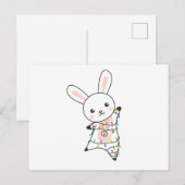 Bunny Merry Christmas Winter Animals Rabbit Briefkaart (Voorkant / Achterkant)