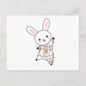 Bunny Merry Christmas Winter Animals Rabbit Briefkaart (Voorkant)