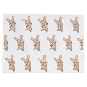 Bunny Merry Christmas Winter Animals Rabbit Groot Cadeauzakje (Achterkant)