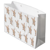 Bunny Merry Christmas Winter Animals Rabbit Groot Cadeauzakje (Achterkant Gekanteld)