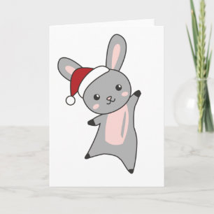 Bunny Merry Christmas Winter Animals Rabbit Kaart
