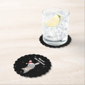 Bunny Merry Christmas Winter Animals Rabbit Kartonnen Onderzetters (Insitu)