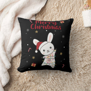 Bunny Merry Christmas Winter Animals Rabbit Kussen