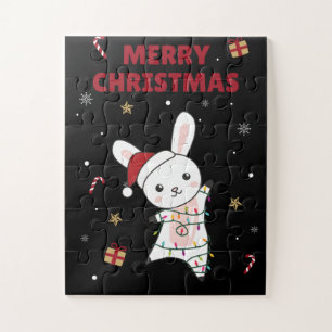 Bunny Merry Christmas Winter Animals Rabbit Legpuzzel