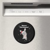 Bunny Merry Christmas Winter Animals Rabbit Magneet (Insitu (Vaatwasser))