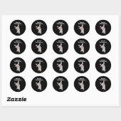 Bunny Merry Christmas Winter Animals Rabbit Ronde Sticker (Vel)