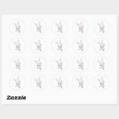 Bunny Merry Christmas Winter Animals Rabbit Ronde Sticker (Vel)