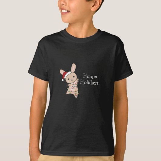 Bunny Merry Christmas Winter Animals Rabbit T-shirt (Voorkant)