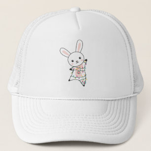 Bunny Merry Christmas Winter Animals Rabbit Trucker Pet