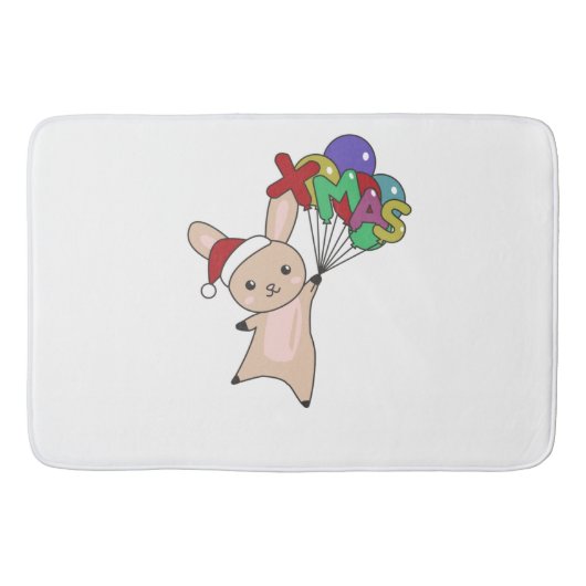 Bunny Merry Winter Animals Rabbit Badmat (Voorkant)