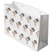Bunny Merry Winter Animals Rabbit Groot Cadeauzakje (Achterkant Gekanteld)