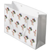 Bunny Merry Winter Animals Rabbit Groot Cadeauzakje (Voorkant Gekanteld)