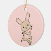 Bunny Merry Winter Animals Rabbits Ceram Keramisch Ornament (Links)