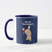 Bunny Merry Winter Animals Rabbits Coffe Mok (Links)