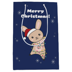 Bunny Merry Winter Animals Rabbits Mediu Medium Cadeauzakje