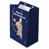 Bunny Merry Winter Animals Rabbits Mediu Medium Cadeauzakje (Achterkant Gekanteld)