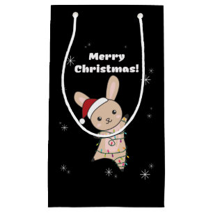 Bunny Merry Winter Animals Rabbits Small Klein Cadeauzakje