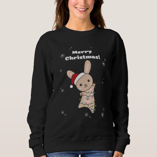 Bunny Merry Winter Animals Rabbits Sweat Trui (Voorkant)