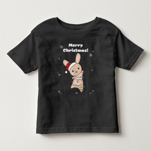 Bunny Merry Winter Animals Rabbits Toddl Kinder Shirts (Voorkant)