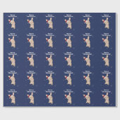 Bunny Merry Winter Animals Rabbits Wrapp Cadeaupapier (Vlak)