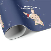 Bunny Merry Winter Animals Rabbits Wrapp Cadeaupapier (Rol Hoek)