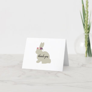 Bunny met bloemen bedankt